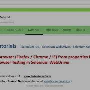 Selenium Video 07 Use Multiple Browsers Firefox Chrome IE Cross Browser Testing In Selenium