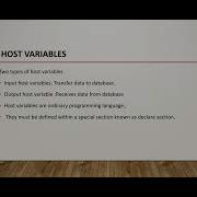 EMBEDDED SQL