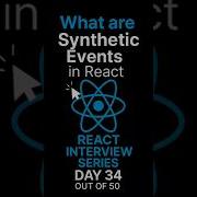 What Are Synthetic Events In React React Interview Series Day 34 React Interview Synthetic Ev