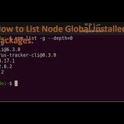 How To List Node Js Global Installed Packages