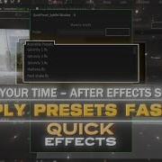 Free One Click Preset Apply Script Apply On Multiple Layers Edit 10X Faster In After Effects