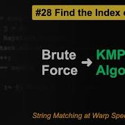 LeetCode 28 Find The Index Of The First Occurrence In A String In Java Brute Force Vs KMP