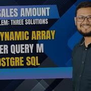 Top 5 Sales Amount Excel Dynamic Array Power Query M Postgre SQL