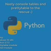 Python PrettyTable Module