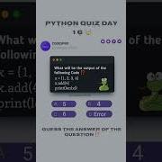 Python Quiz Day 16 Python Pythonquiz Quiz Day16 Programming Coding