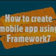 How To Create App In Framework7