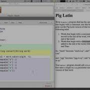 PigLatin Walkthrough
