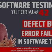 Software Testing Tutorial 42 Defect Bug Error Failure In Testing
