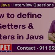 How To Define Getters And Setters Ameerpet Technologies By Srinivas