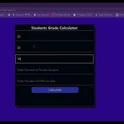 Students Grade Calculator Html CSS JavaScript JavaScript Projects