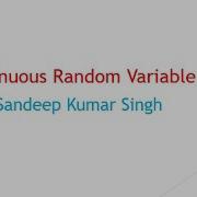 Continuous Random Variable Engineering Mathematics Probability And Statistics L2