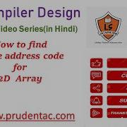Three Address Code For 2 Dimensional Array In Hindi