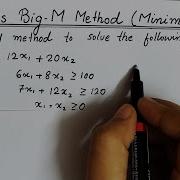 Lec 11 Big M Method Minimization Problem In Hindi Solve An LPP Example Operation Research