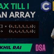 Maximum Element Till I Data Structures In C