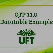 QTP 11 0 Datatable Example