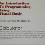 Introduction To Programming Using Visual Basic Calculator