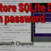 6 SQLite DB Tutorials Restore SQLite DB With Password
