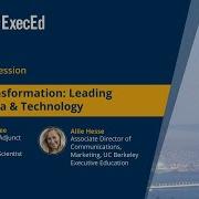 Information Session On Berkeley Executive Education S Digital Transformation Program