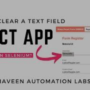 How To Clear React App Based TextField Using Selenium WebDriver Is It A Bug In Selenium