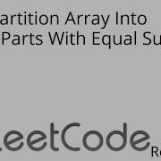 Leetcode 1013 Partition Array Into Three Parts With Equal Sum