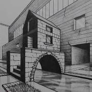 How To Draw 2 Point Perspective Draw A Arched Bridge In A City
