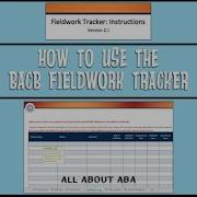 BACB FIELDWORK TRACKER TUTORIAL