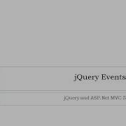 45 JQuery Events