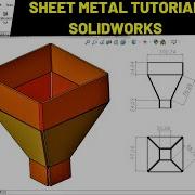 3D CAD Model Of HOPPER In SolidWorks Sheet Metal Tutorial