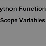 Python Scope Variables