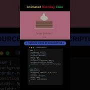 Animated Birthday Cake With Pure CSS Shorts Coding Programming Animation Birthdaycake Css