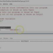 Python Input Output Variables Data Types