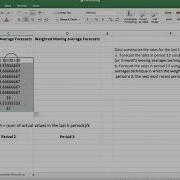 Forecasting Techniques Moving Averages