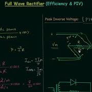 V20 Full Wave Rectifier Efficiency PIV