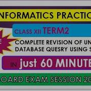QUICK REVISION TOUR CBSE INFORMATICS PRACTICES CLASS XII IP TERM2 UNIT 2 DATABASE QUERY USING SQL