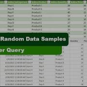 Используйте Power Query для извлечения случайных выборок данных
