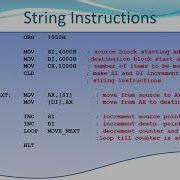 Lecture 11 8086 String Instructions
