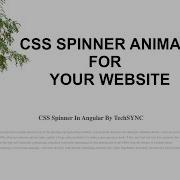 Pure CSS Loader And Spinner Animation