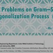Problems On Gram Schmidt Orthogonalization Process Part I