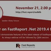 Webinar On FastReport Net 2019 4 Features
