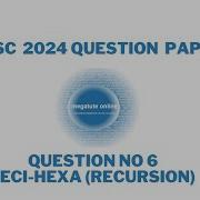 ISC 2024 Q6 COMPUTER SCIENCE