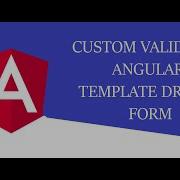 Custom Validator Angular Template Driven Form Angular Tutorial 14