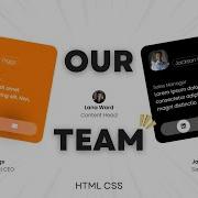 Responsive Team Profiles Section Using HTML CSS