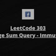 LeetCode Patterns LeetCode 303 Range Sum Query Immutable Python