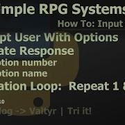 How To Python 3 Win10 RPG Systems Simple Validate User Input System 1