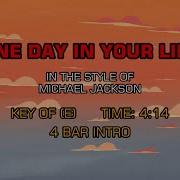 Michael Jackson One Day In Your Life Karaoke