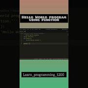 Hello World Python Program Using Function Shorts Coding Programming Python