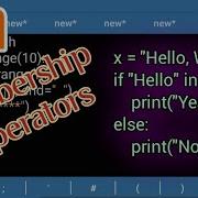 Part 21 Membership Operators Belajar Python Di Hp Android