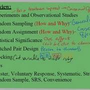 AP Statistics Exam Review Sampling And Experiment Design