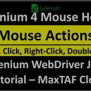 Selenium Webdriver Selenium Mouse Hover And Click Selenium Mouse Actions Selenium Mouse Click