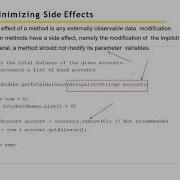 Big Java Chapter 8 Designing Classes Part 5 Minimizing Side Effects